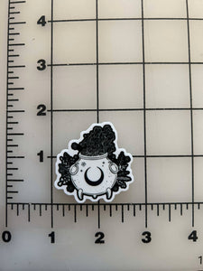 NEW Moon Cauldron flatback Printed Resin