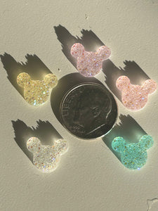 NEW Pastel Sparkle Mini flatback Mickey Resins