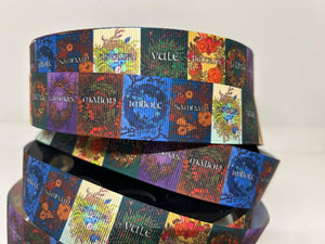 NEW 1 yard 1 inch Wheel of the Year / Sabbats Grosgrain Ribbon
