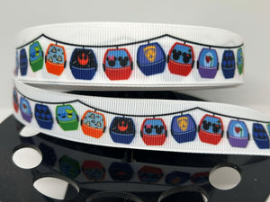 NEW 1 Yard 1" inch Wide Disney Parks Skyliner Ribbon Grosgrain Ribbon