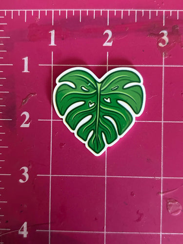 New Monstera Leaf Plant Flat back Printed Resin
