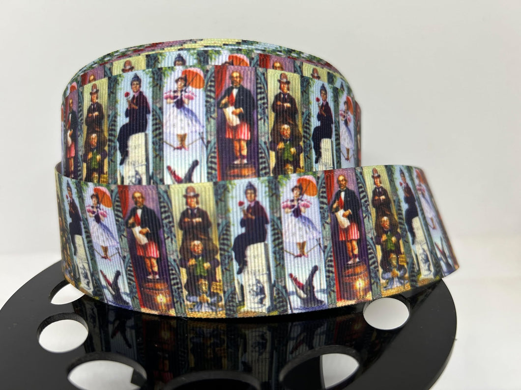 1 yard 1.5 inch Haunted Mansion Stretching Portrait Gallery Print Ribbon