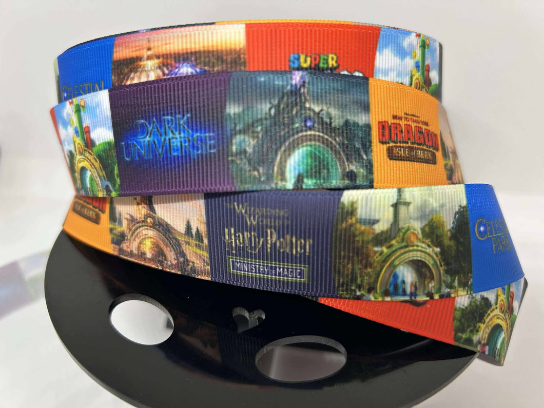 NEW 1 yard 1 inch Universals Epic Universe Portals Grosgrain Ribbon