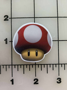 NEW Super Mario Bros Toad Flat back Printed Resin