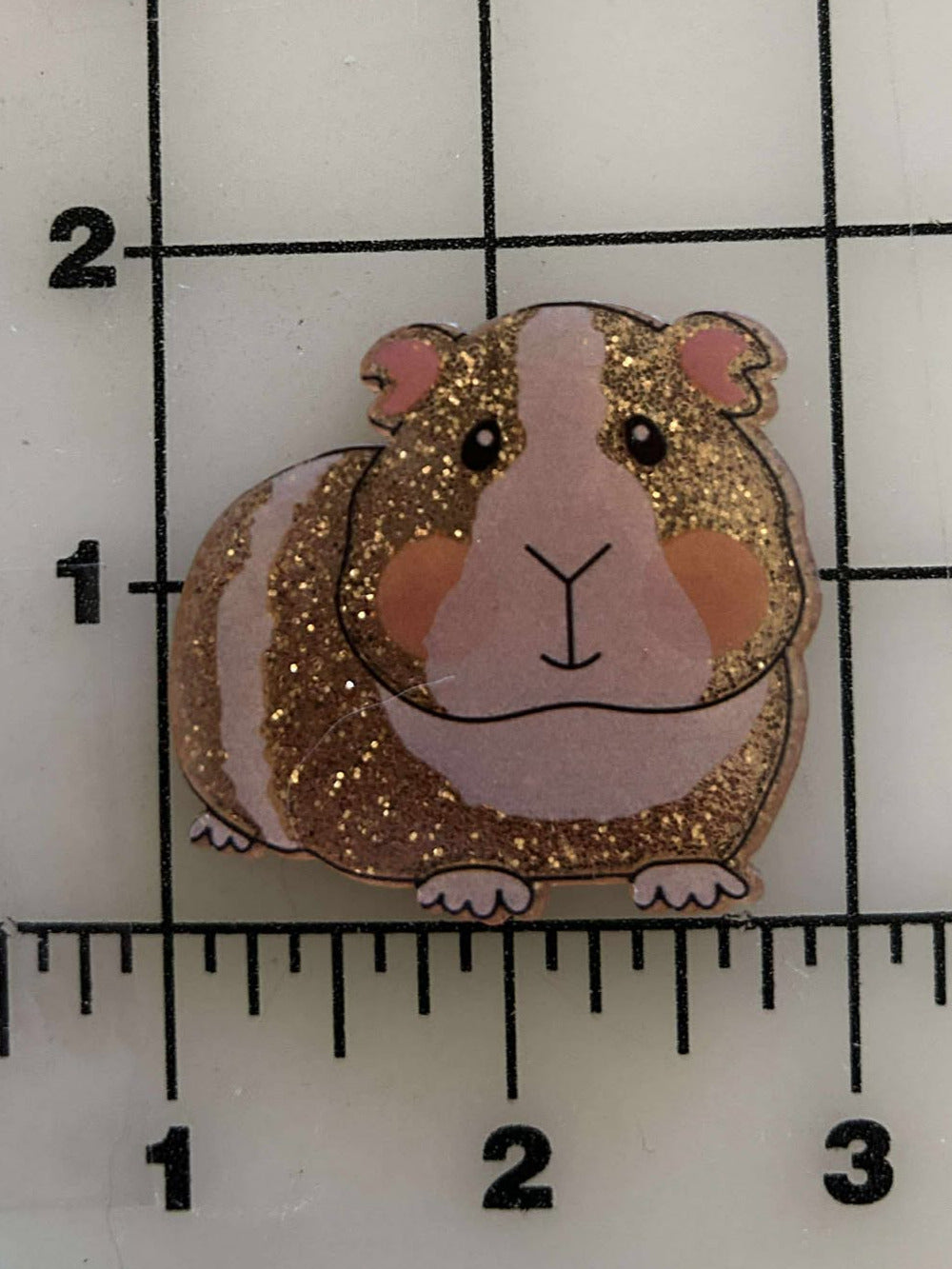 NEW Guinea pig Glitter Flatback Printed Resin