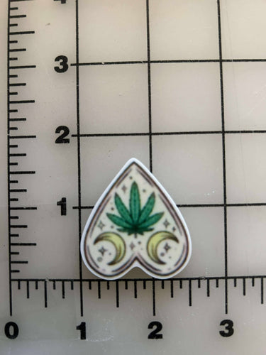 NEW Marijuana Planchette Flatback Printed Resin