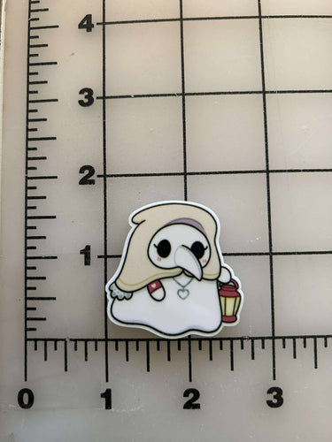 NEW Cute Plague Doctor Nurse  Flat Back Printed Resin