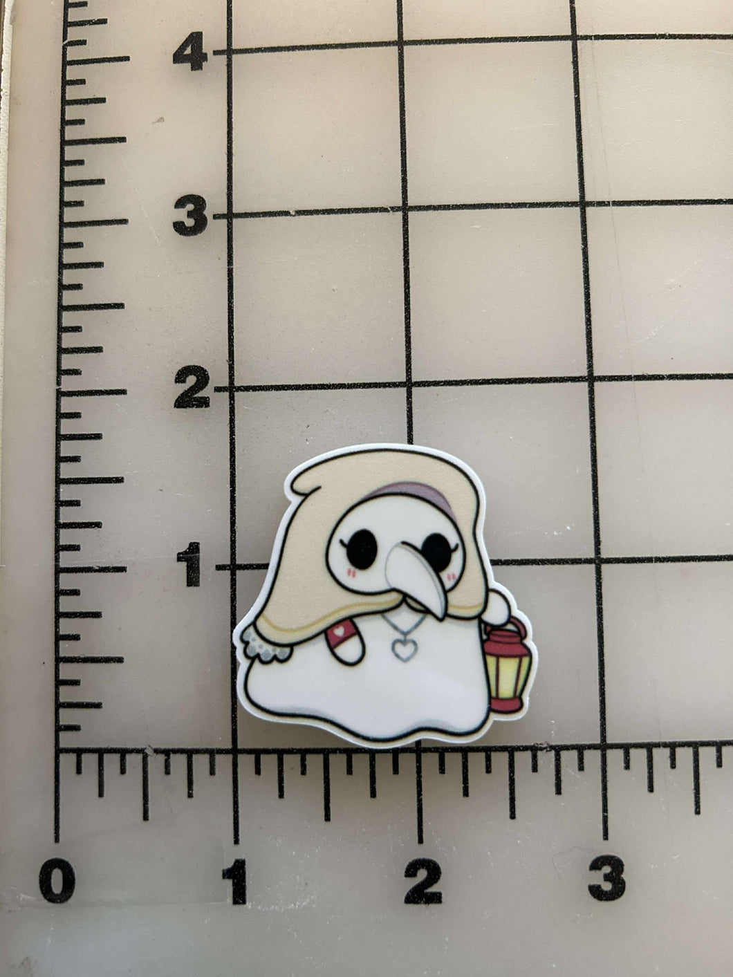 NEW Cute Plague Doctor Nurse  Flat Back Printed Resin