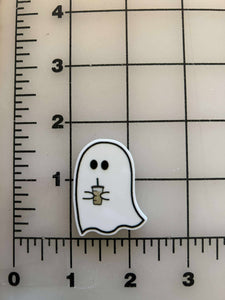 NEW Ghost with Ice Coffee flatback Printed Resin