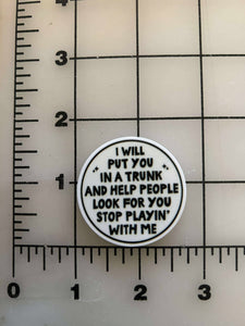 NEW Funny "Dont Mess with me"  flatback Printed Resin