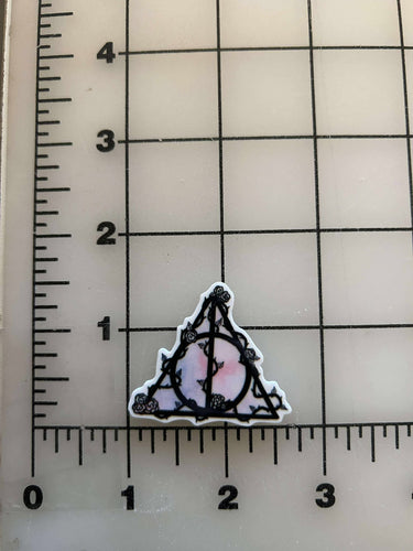 NEW Harry Potter Deathly Hallows symbol Flat Back Printed Resin