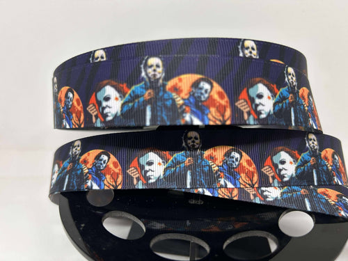 NEW 1 yard 1 inch John Carpenter's Halloween Grosgrain Ribbon