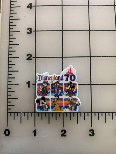 NEW Disneyland's 70th Anniversary Flatback Printed Resin
