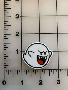 New Boo Super Mario Bros Flat back Printed Resin