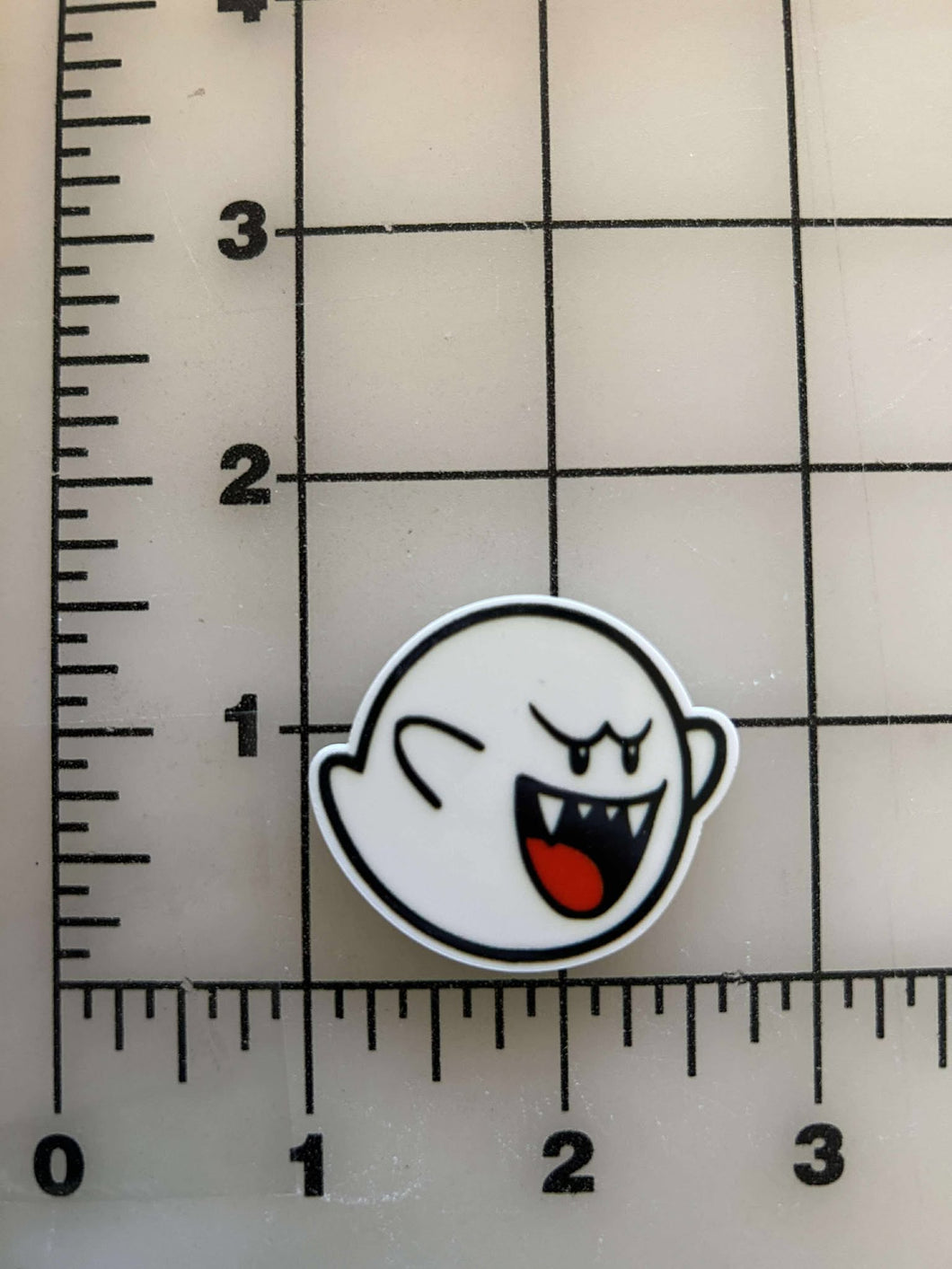 New Boo Super Mario Bros Flat back Printed Resin