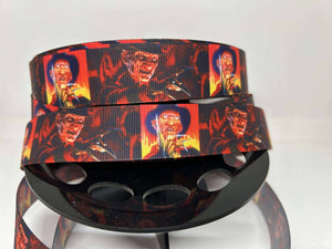 NEW 1 yard 1 inch Freddy Krueger Nightmare on Elm Street Grosgrain Ribbon