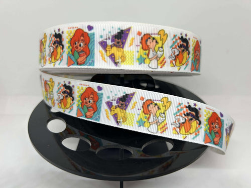 NEW 1 yard 1 inch A Goofy Movie Print Grosgrain Ribbon