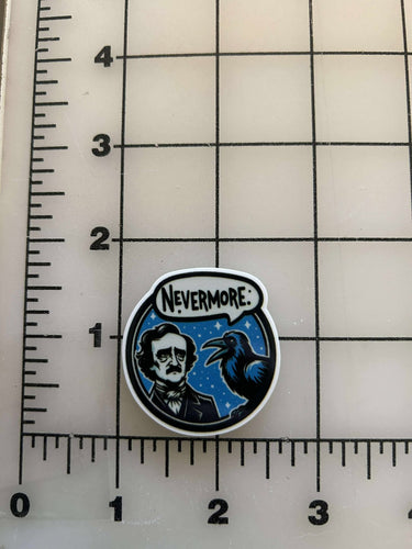 NEW Edgar Allan Poe Nevermore Flatback Printed Resin