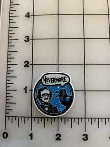 NEW Edgar Allan Poe Nevermore Flatback Printed Resin