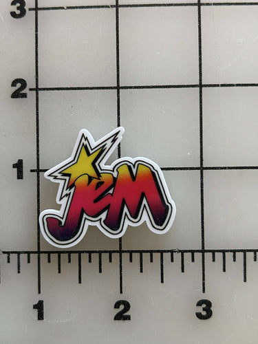 NEW 80's Cartoon Rock Star Jem Flat Back Printed Resin