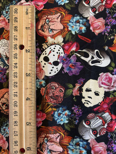 NEW 100% Cotton Horror Floral Custom Print Fabric (In-Stock)