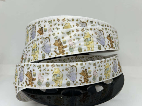 New 1 yard 1 inch Wide Vintage Winnie the Pooh Ribbon Grosgrain Ribbon