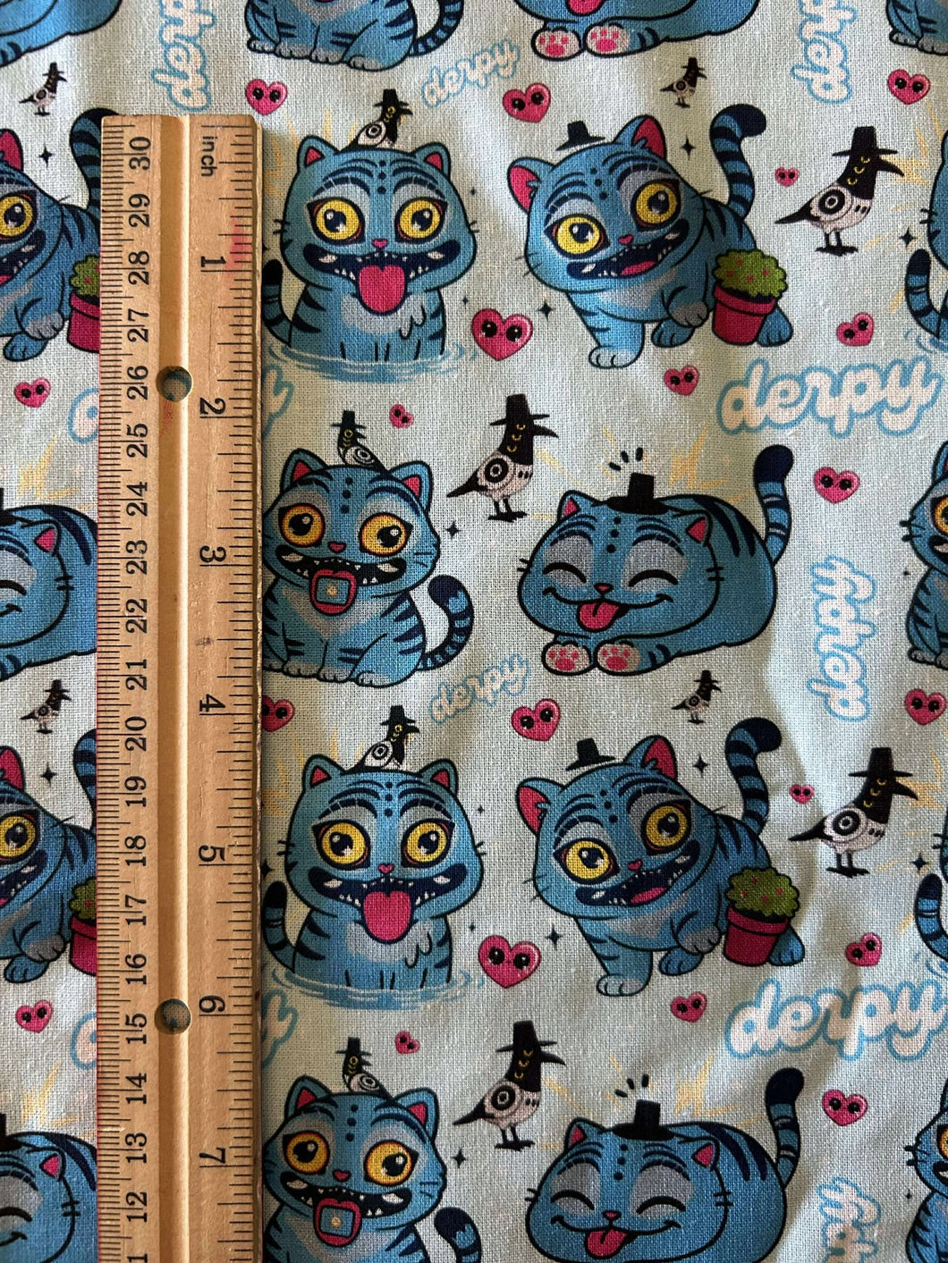 New 100% Cotton K-Pop Derpy Tiger Custom Print Fabric (In-Stock)
