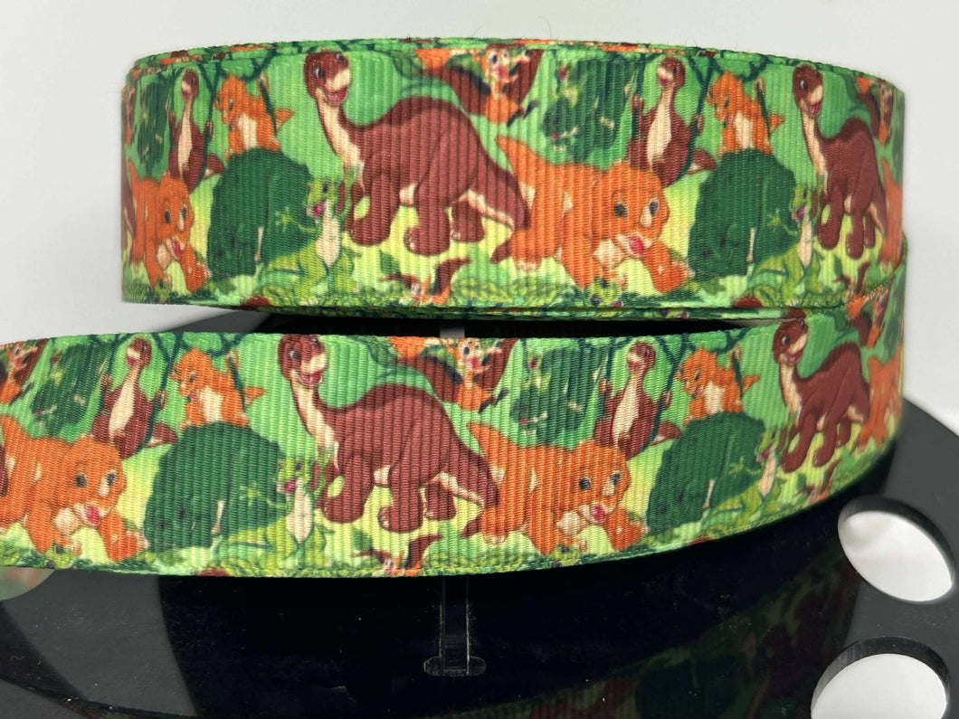 New 1 yard 1 inch 90's Classic Land Before Time Grosgrain Ribbon
