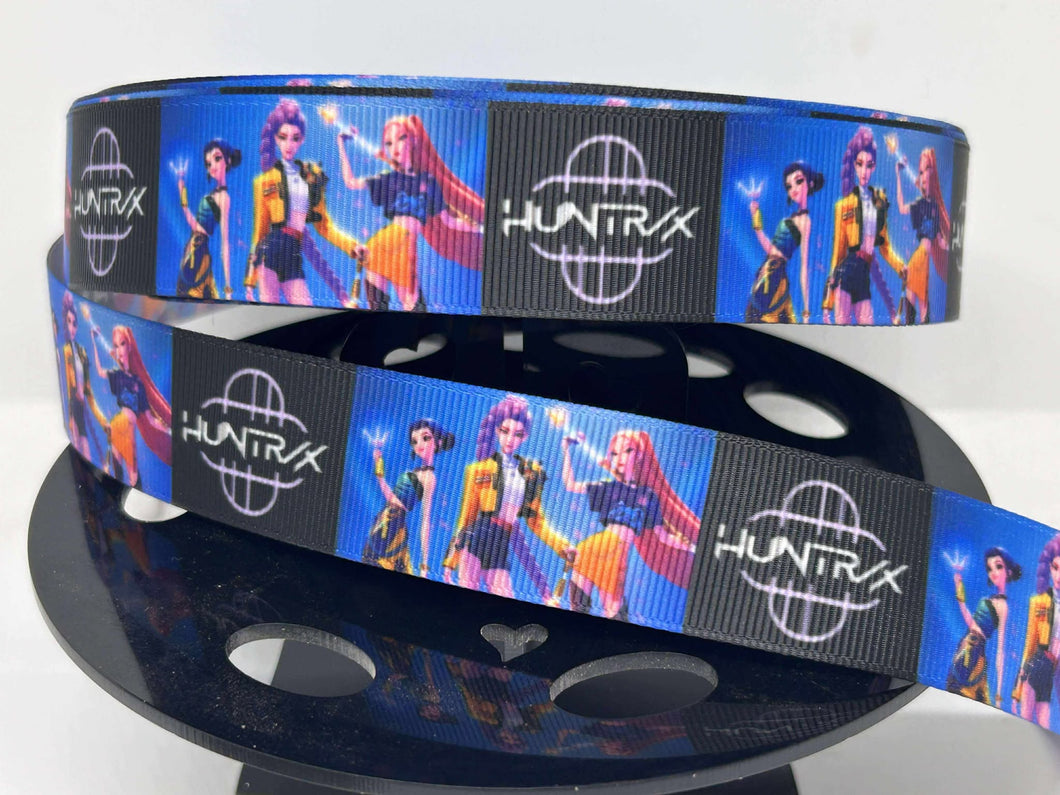 NEW 1 yard 1 inch K-Pop Demon Hunters Huntr/x  Grosgrain Ribbon
