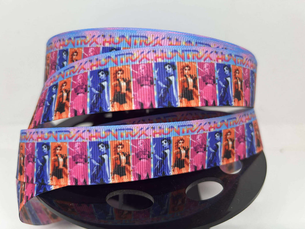 NEW 1 yard 1 inch K-Pop Demon Hunters Huntr/x  Grosgrain Ribbon