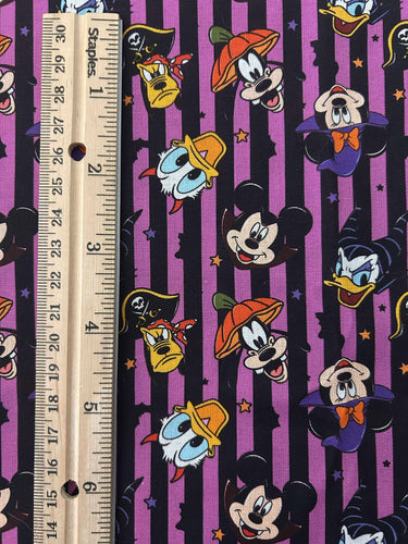 NEW 100% Cotton Mickey & Friends Halloween Custom Print Fabric (In-Stock)