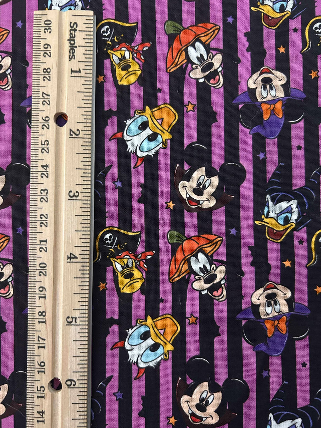 NEW 100% Cotton Mickey & Friends Halloween Custom Print Fabric (In-Stock)
