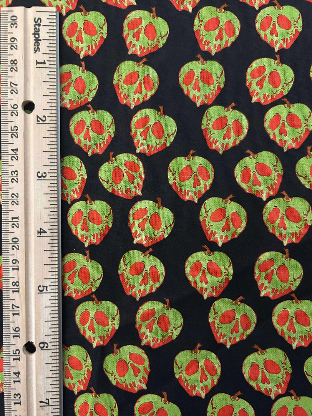 NEW 100% Cotton Disney Poison Apple Halloween Custom Print Fabric (In-Stock)