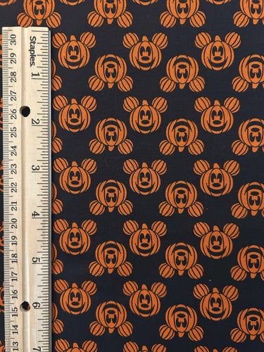 NEW 100% Cotton Mickey Pumpkin Custom Print Fabric (In-Stock)