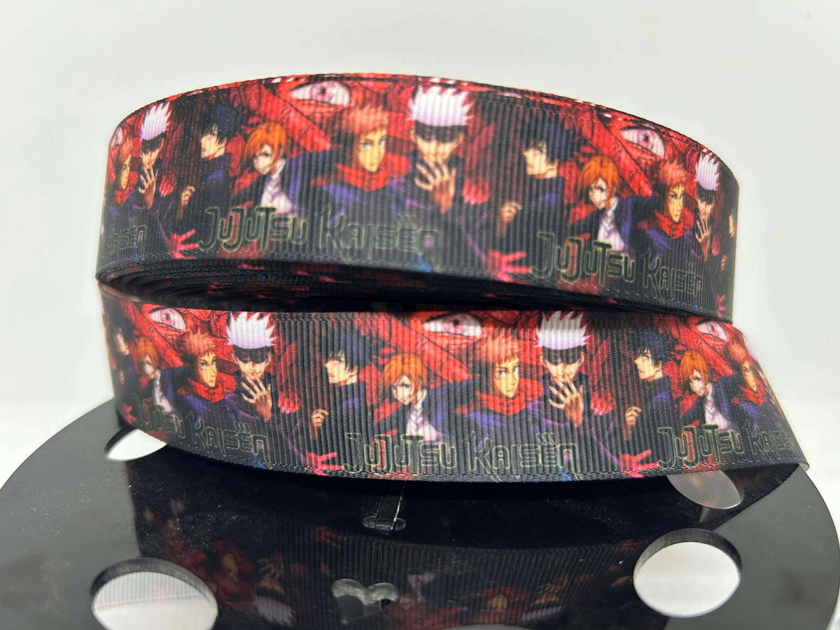 Manga Style Ribbon NEW 1 Yard 1 Inch Jujitsu Kaisen Anime Grosgrain Ribbon – D Company Supply