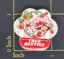Strawberry Shortcake Raised and printed Resin Beads