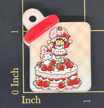 Strawberry Shortcake Raised and printed Resin Beads
