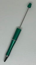 Green & Blue Beaded Pen Blanks, DIY Crafting Pens, Pens To Bead, Black Ink