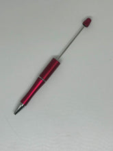 Jewel Tone (Reds) Beaded Pen Blanks, DIY Crafting Pens, Pens To Bead, Black Ink
