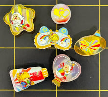 Rainbow Brite Hand painted Resin Beads and Bead sets