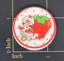 Strawberry Shortcake Raised and printed Resin Beads