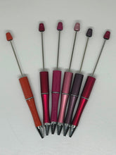 Jewel Tone (Reds) Beaded Pen Blanks, DIY Crafting Pens, Pens To Bead, Black Ink