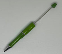 Green & Blue Beaded Pen Blanks, DIY Crafting Pens, Pens To Bead, Black Ink