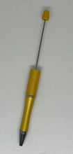 Gold and Yellow Beaded Pen Blanks, DIY Crafting Pens, Pens To Bead, Black Ink