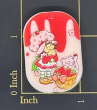 Strawberry Shortcake Raised and printed Resin Beads