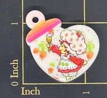 Strawberry Shortcake Raised and printed Resin Beads