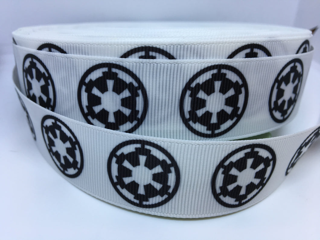 1 Yard 1 Inch Star Wars Empire Symbol (Bad Guys) Inspired Grosgrain Ribbon