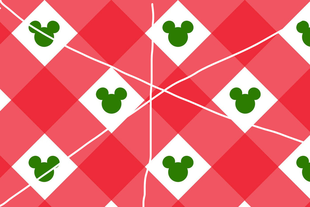 Quick Christmas Pre-Order Christmas Gingham 100% Cotton Fabric