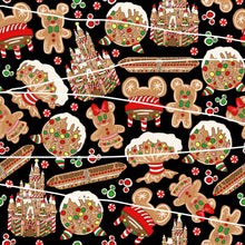 Quick Christmas Pre-Order Disney Cookies 100% Cotton Fabric (Blk)