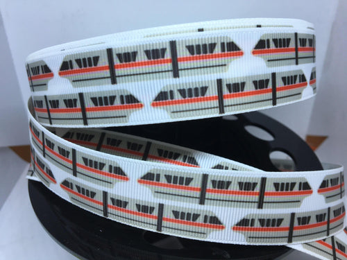 1 yard 1 inch Disneyland Monorail Red Grosgrain Ribbon